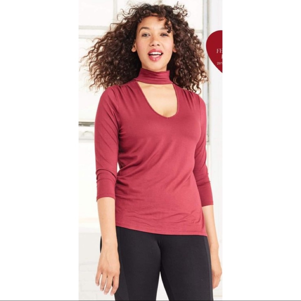 NWOT Ruby Ribbon Choker Plunge Top